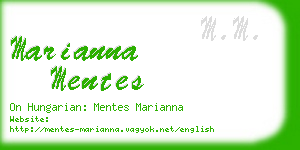 marianna mentes business card